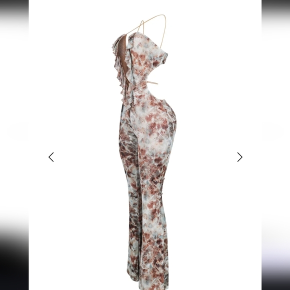 EDGE Ruffle Patterned Jumpsuit - Picture 6 of 13